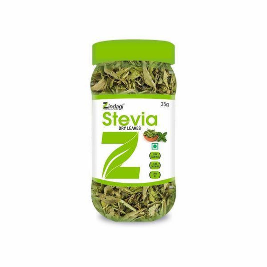 Zindagi Stevia Sugar-Free liquid (10 ml) & Stevia Dry Leaves (35 gm) - Natural sweetener Sugar Substitute (Combo Pack)