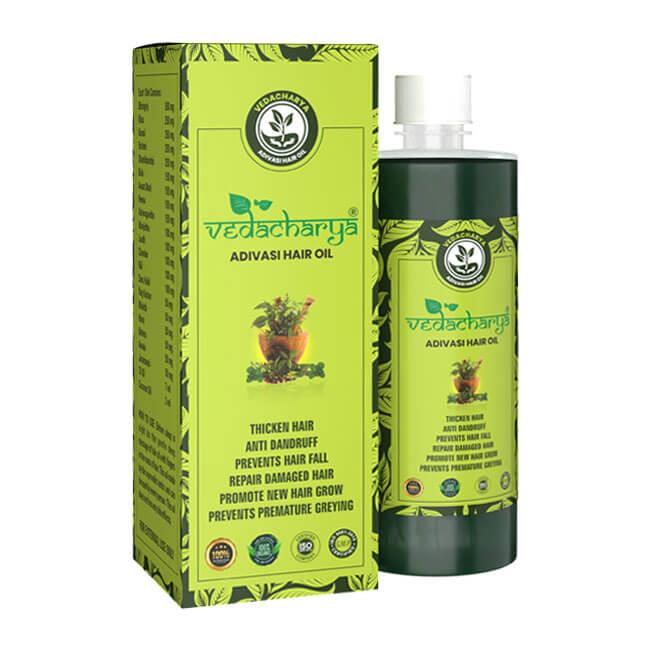 Vedacharya Adivasi Hair Oil Long & Shiny Strong Hairs | Control Damage,Split-ends & Hairfall Hair Oil (1500 ml)