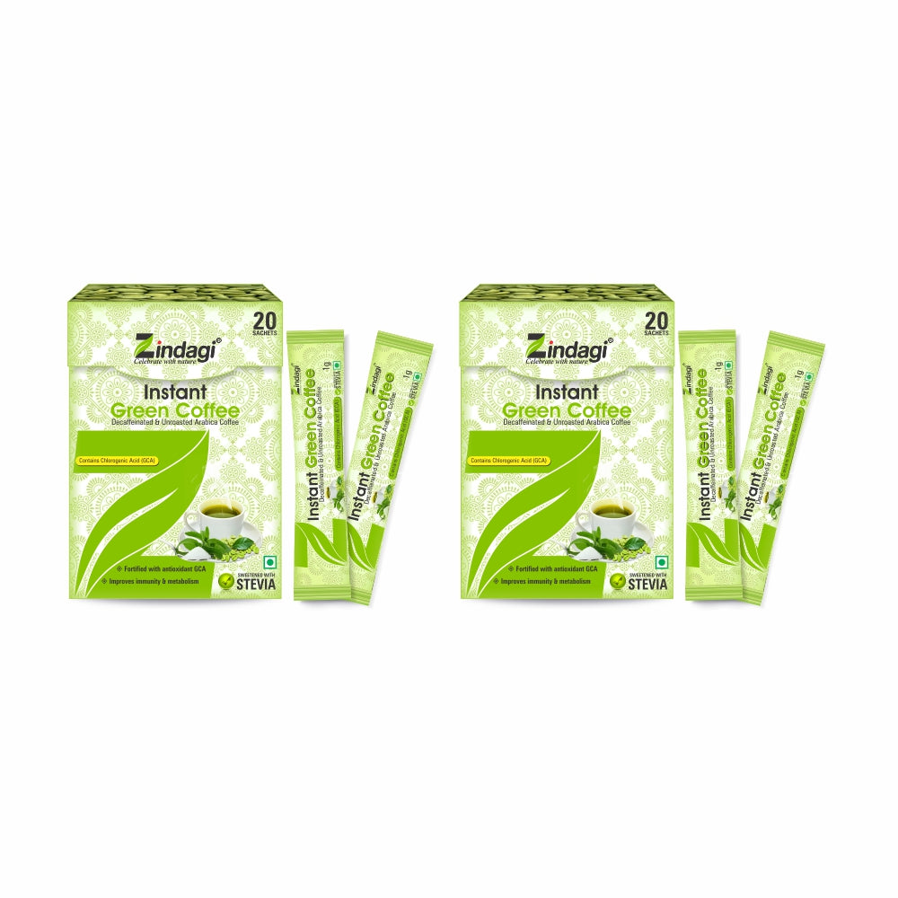 Zindagi Instant Green Coffee Powder (20 Sachet)