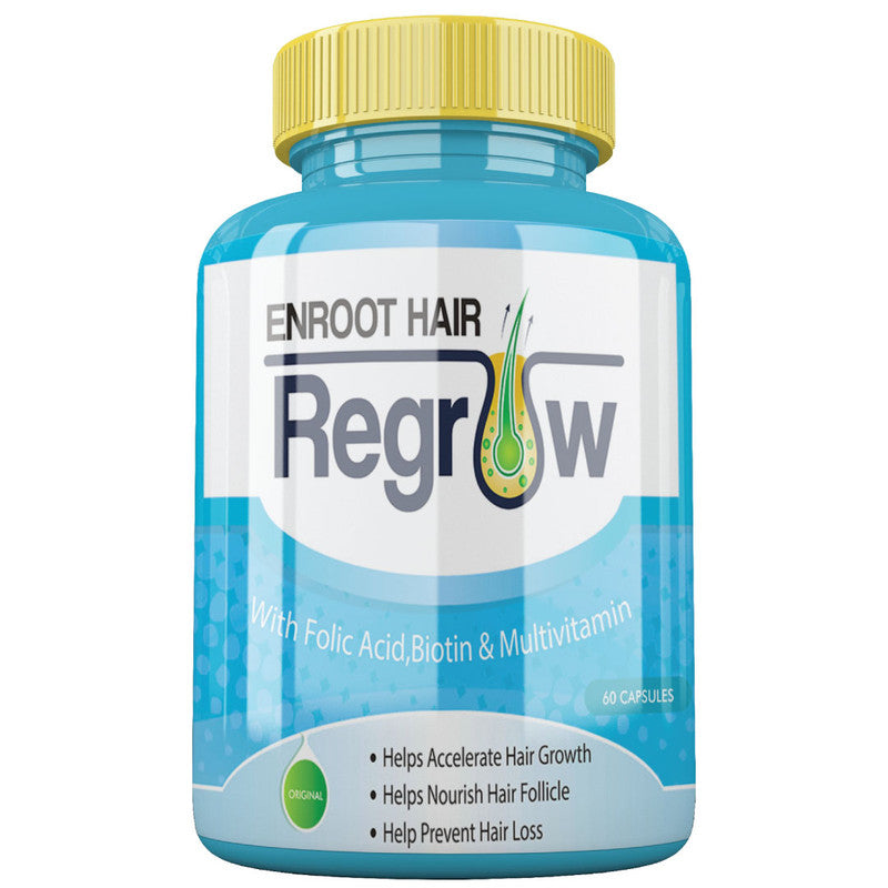 Divya shree Enroot Regrow Hair Capsule Helps Accelerate Hair Growth, Nourish Hair Follicle, Hair Growth Treatment 60 Capsule, Jeevan Care Ayurveda