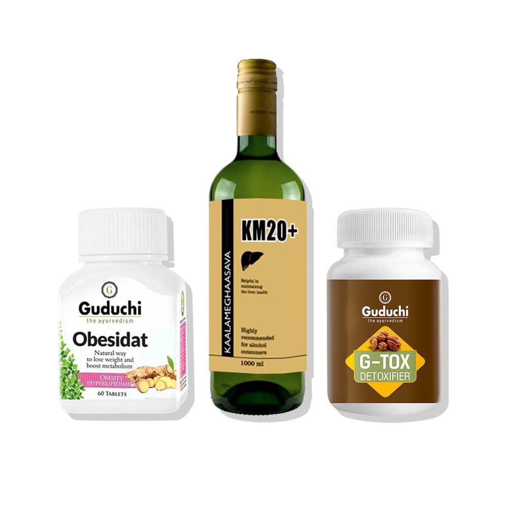 Guduchi Obesidat & G-Tox Ayurvedic capsules with KM20+