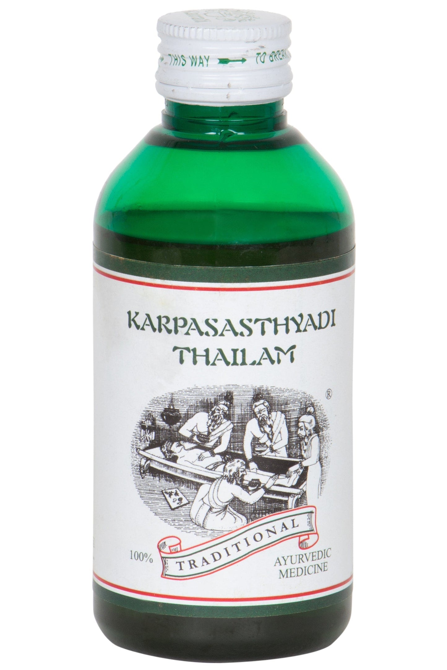 Kairali Ayurveda Group Kairali Karpasasthyadi Thailam - Ayurvedic Oil for Paralysis, Facial Palsy & Neuromuscular Problems ( 200 ml)
