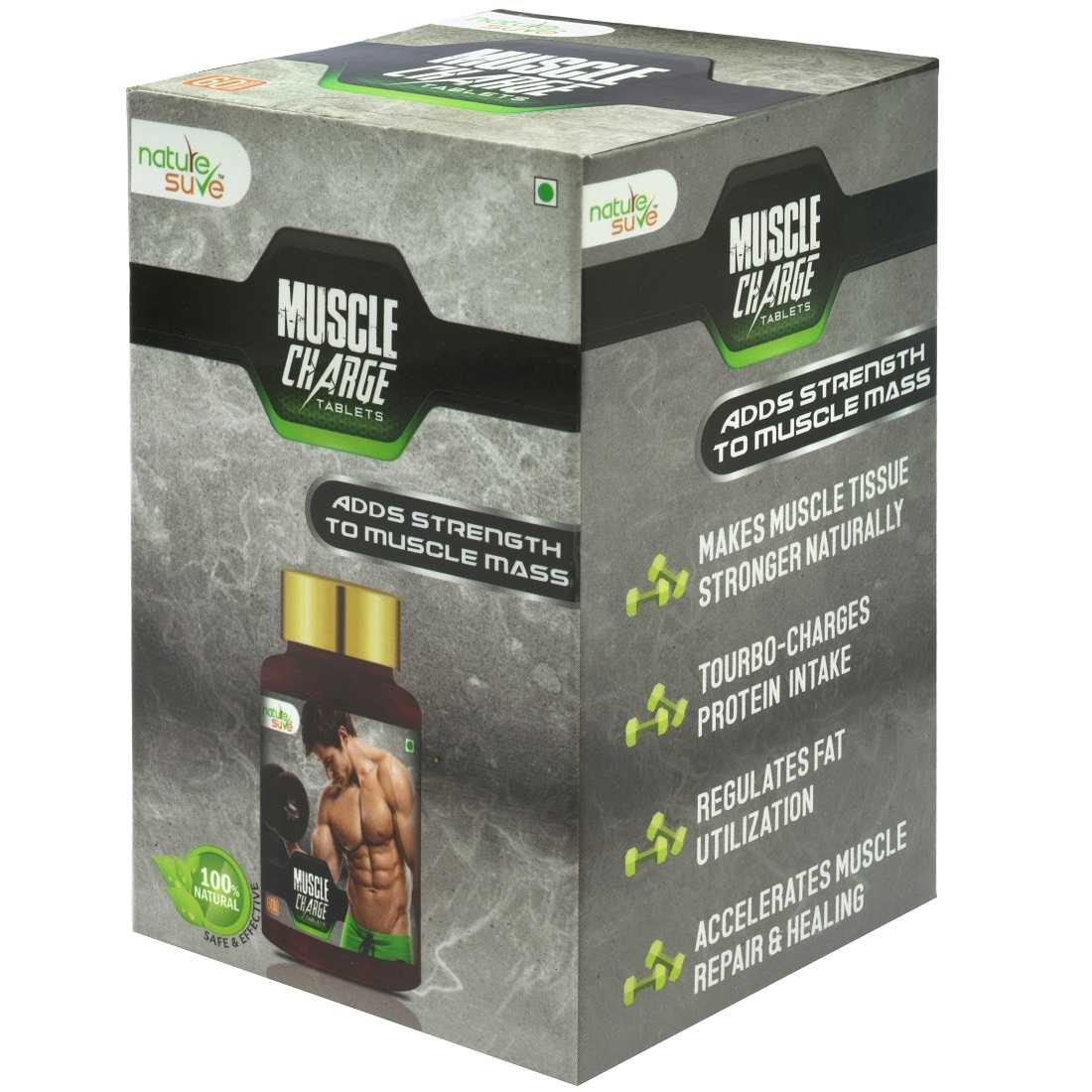 Nature Sure Pack of 1 Nature Sure Muscle Charge Tablets For Faster Muscle Recovery & Protein Absorption