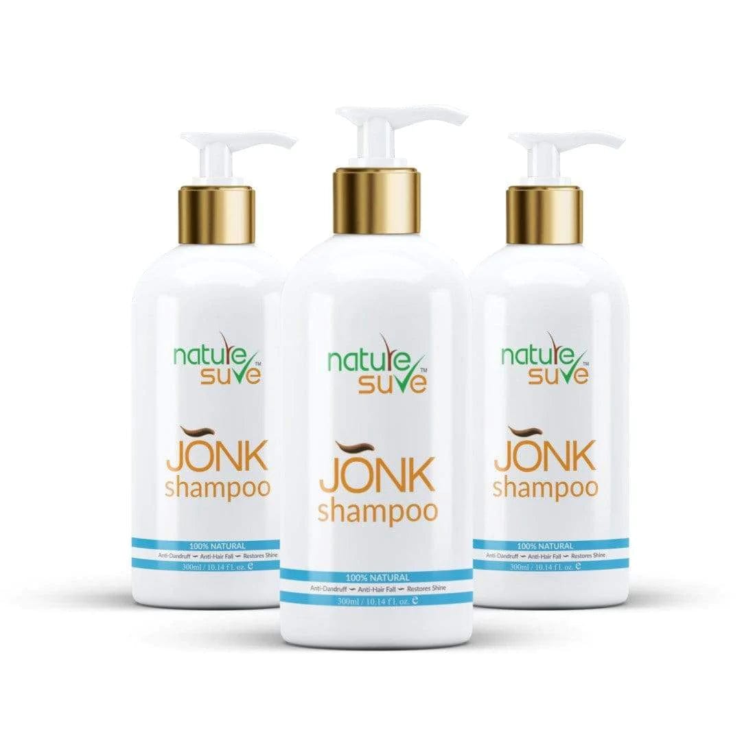 Nature Sure Pack of 3 Nature Sure Jonk Shampoo Hair Cleanser for Men & Women (300ml)