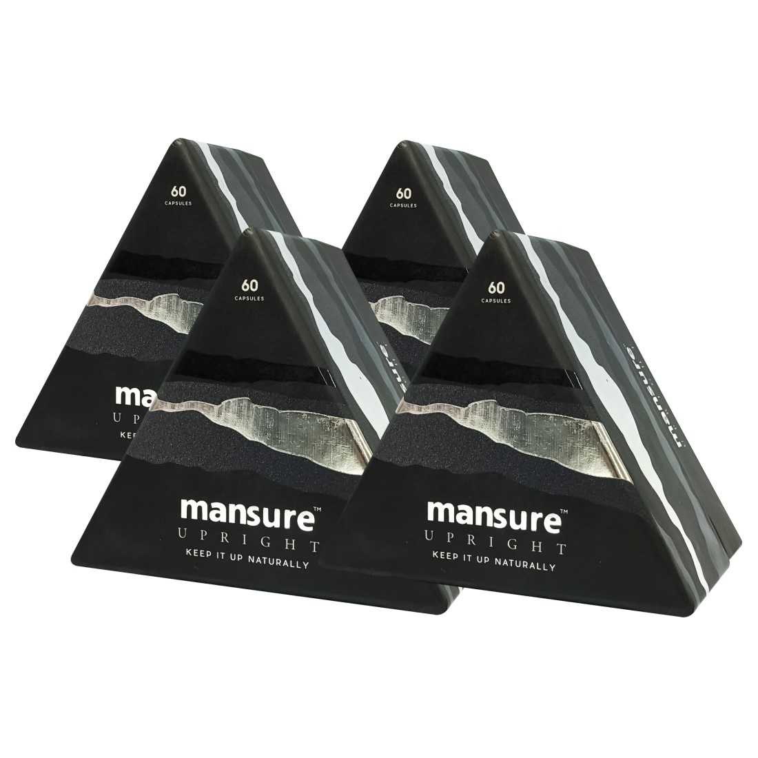 ManSure Pack of 4 ManSure UPRIGHT for Men's Health - 60 Capsules